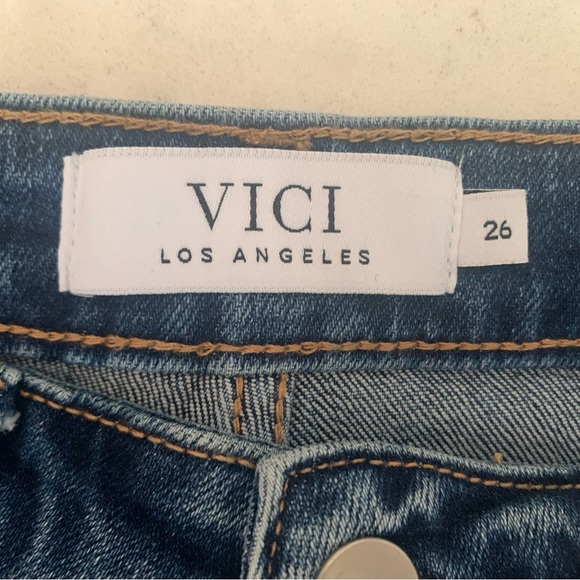VICI Stretch Pintuck Barrel Jeans NWT - SZ 26 - Picture 4 of 11